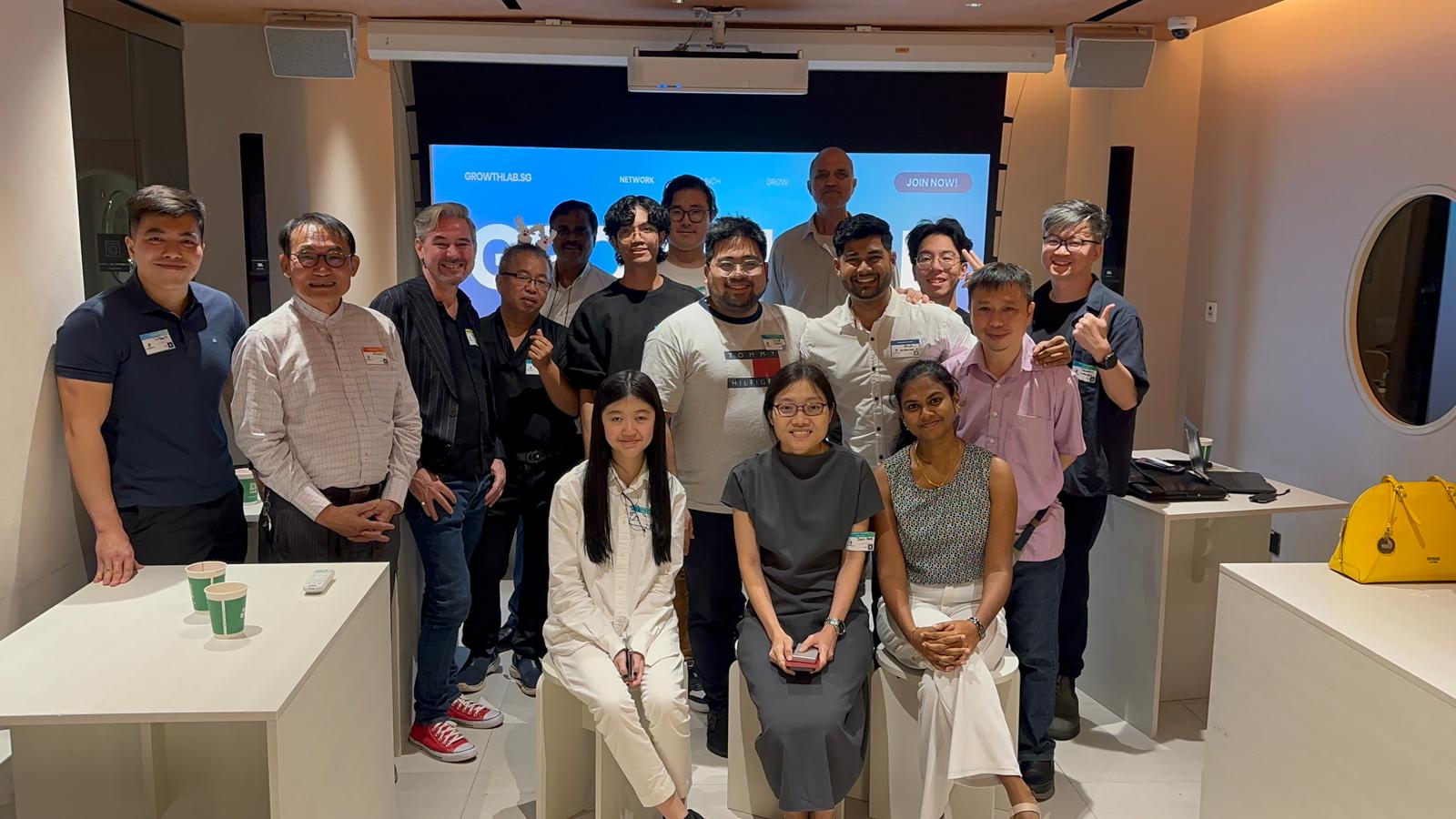 Founders networking at GrowthLab New Year Edition Mixer Startup Surge Kickoff